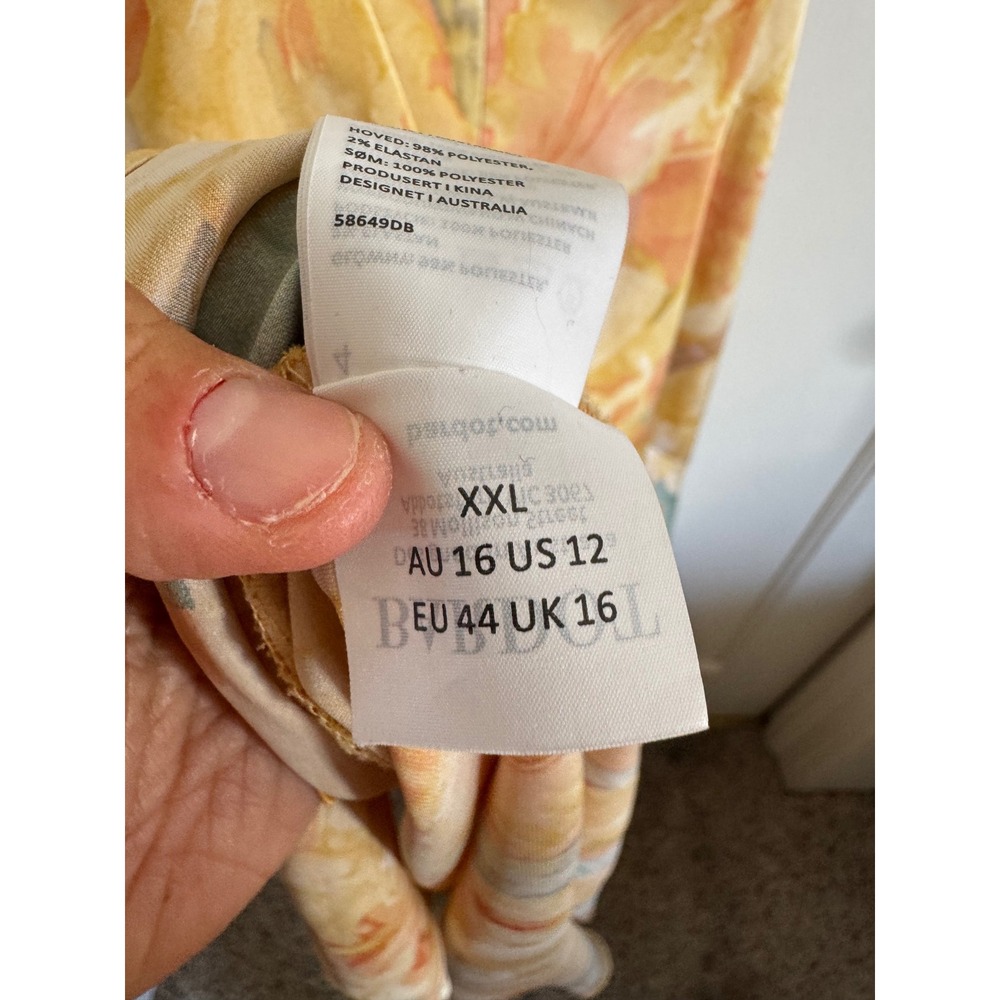 Bardot Kalani floral print satin high low midi dress size US 12 - Picture 8 of 12